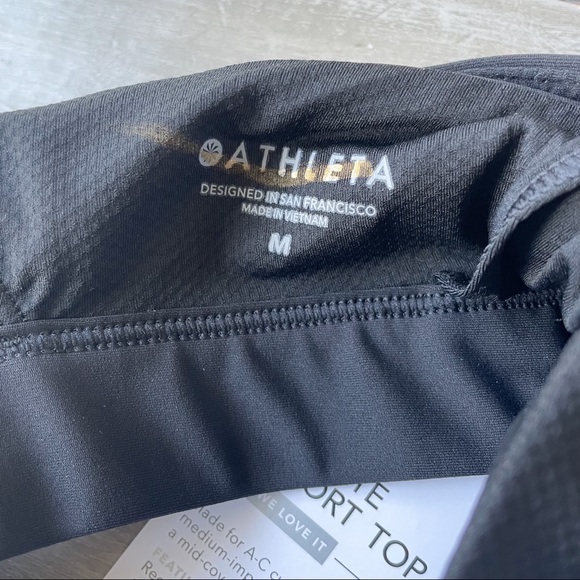 NWT Athleta 2-in-1 Ultimate Support Top Black Workout Tank + Sports Bra in One - Picture 12 of 13